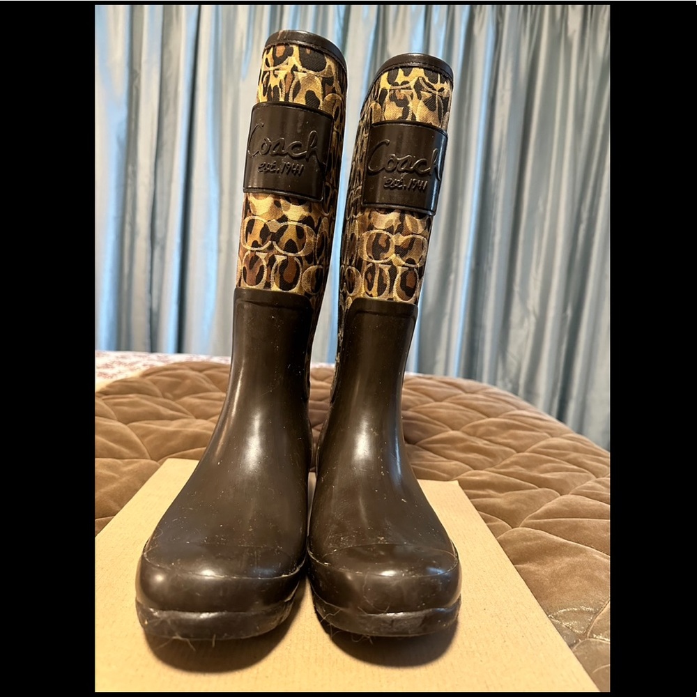 Coach Pearl Brown/Cheetah Signature Boot.